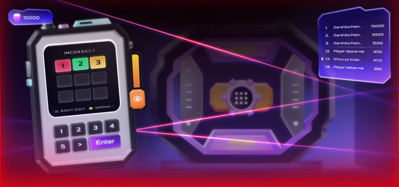 Code Busters decoder and vault protected by crossing laser beams