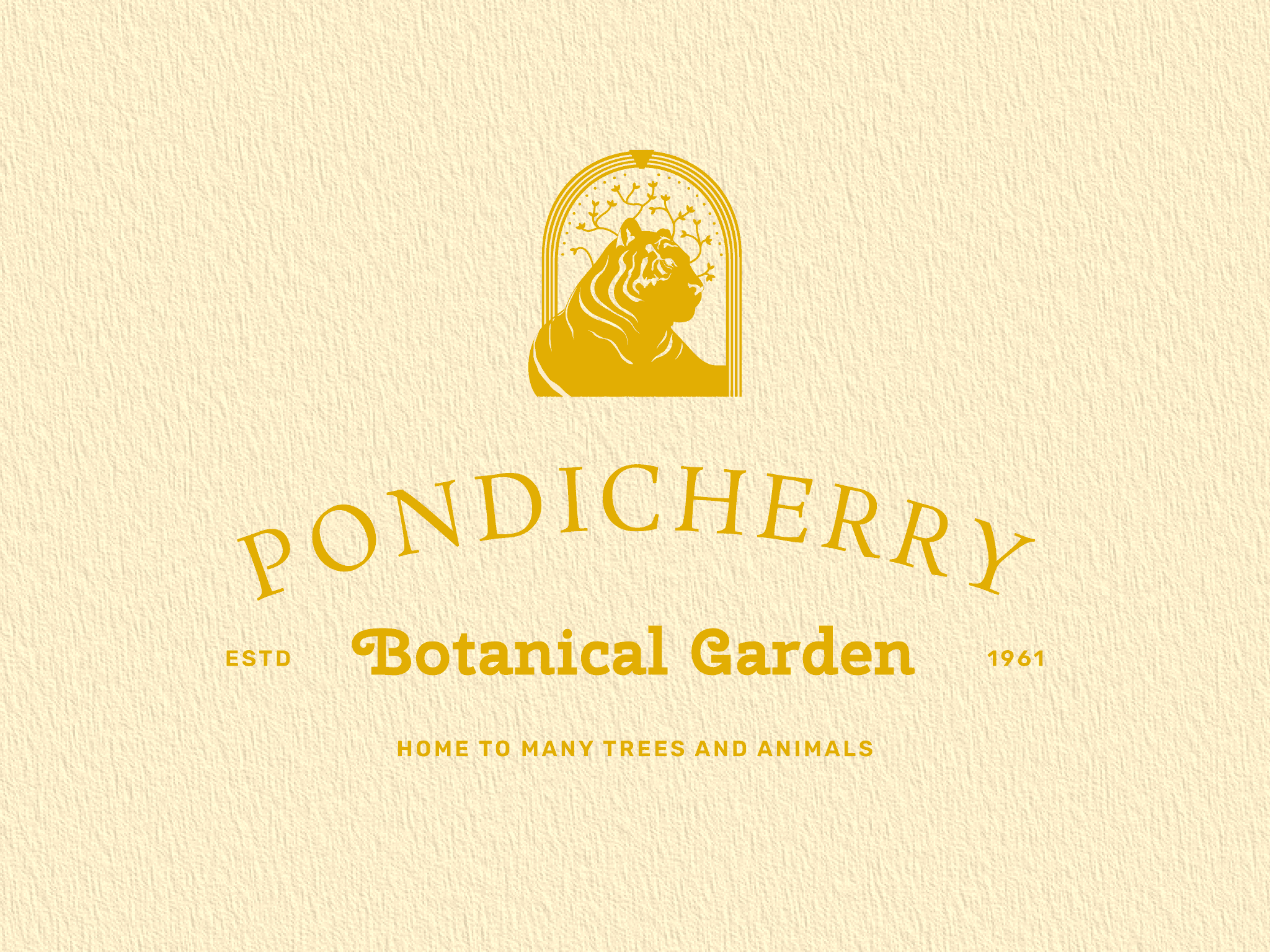 Pondicherry Botanical Garden logo and cover artwork